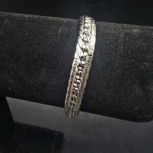 Vintage Jeray Silver Tone Bracelet Chain Costume Jewelry Timeless Classic